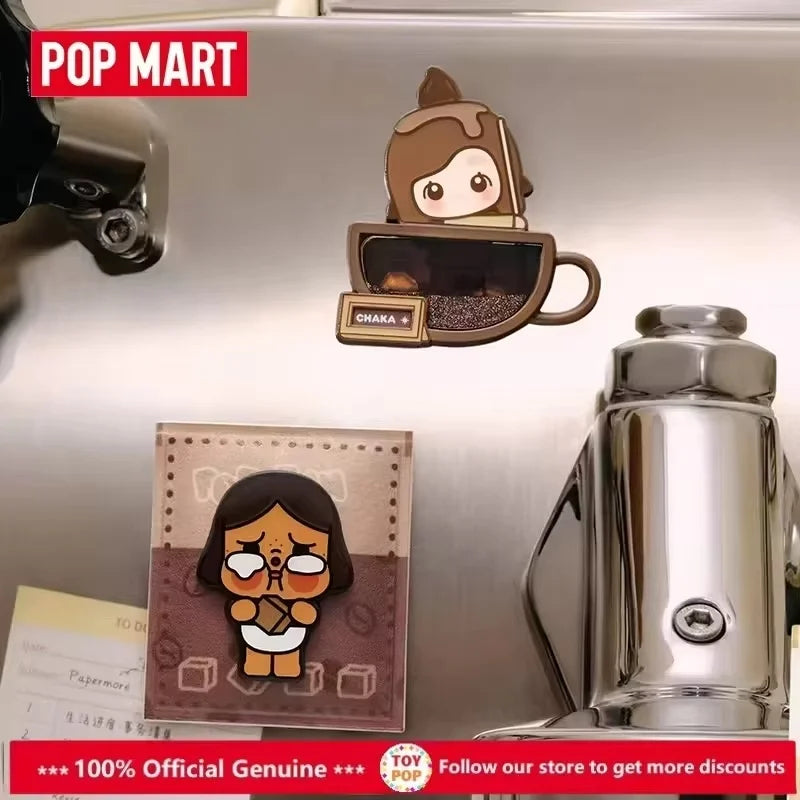 Genuine POP MART Pop Bean Coffee Factory Series Fridge Magnet Blind Box Trendy Toy Room Kitchen Decorat Mystery Box Collect Gift