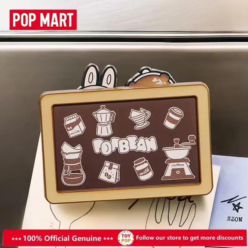 Genuine POP MART Pop Bean Coffee Factory Series Fridge Magnet Blind Box Trendy Toy Room Kitchen Decorat Mystery Box Collect Gift