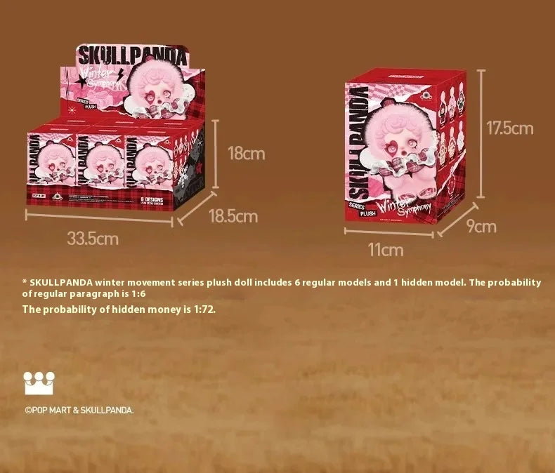 Original Skullpanda Winter Music Series Blind Box Pendant Sp Doll Desktop Ornament Christmas Peripheral Exquisite Surprise Gift