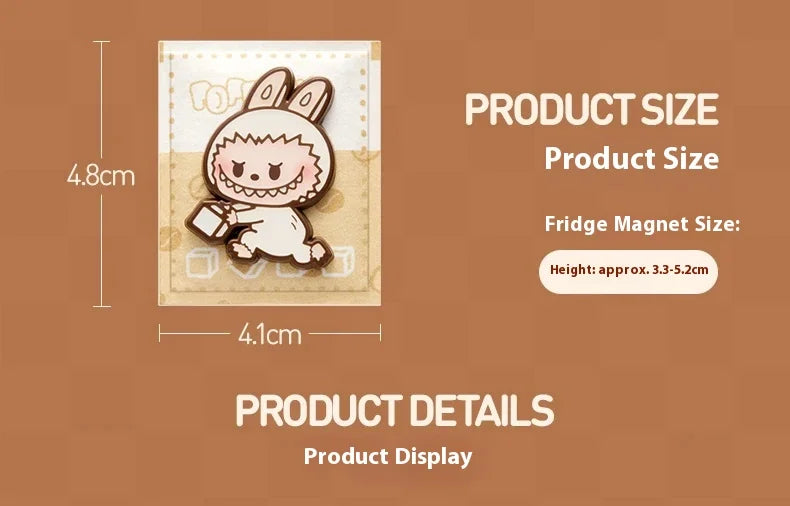 Genuine POP MART Pop Bean Coffee Factory Series Fridge Magnet Blind Box Trendy Toy Room Kitchen Decorat Mystery Box Collect Gift