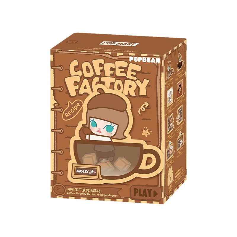 Genuine POP MART Pop Bean Coffee Factory Series Fridge Magnet Blind Box Trendy Toy Room Kitchen Decorat Mystery Box Collect Gift