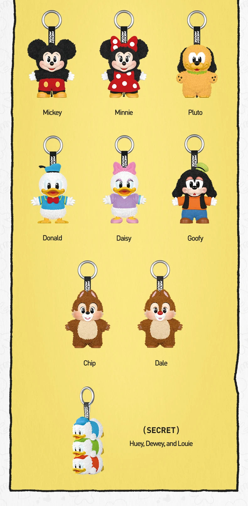 POP MART Mickey Family Cute Together Keychain Series Genuine Mystery Box Blind Box Guess Bag Toys Doll Cute Desktop Ornaments