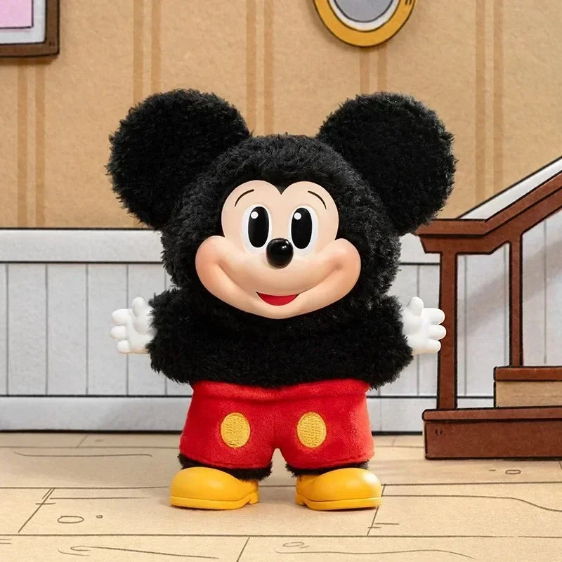 POP MART Mickey Family Cute Together Keychain Series Genuine Mystery Box Blind Box Guess Bag Toys Doll Cute Desktop Ornaments